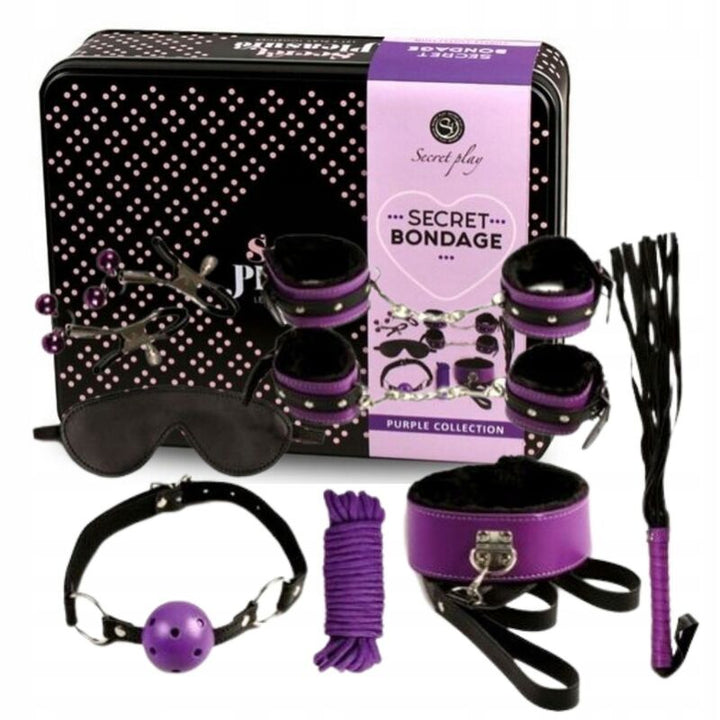 Conjunto BDSM 8 Peças Secret Pleasure Roxo