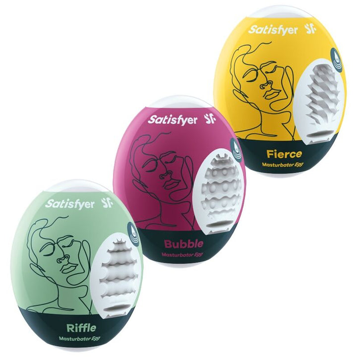 Conjunto Masturbadores Ovo Satisfyer Riffle/Bubble/Fierce