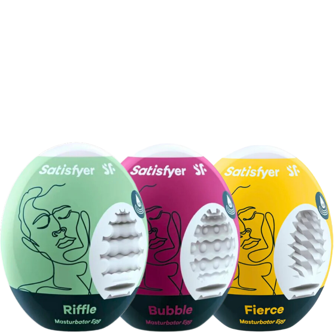 Conjunto Masturbadores Ovo Satisfyer Riffle/Bubble/Fierce
