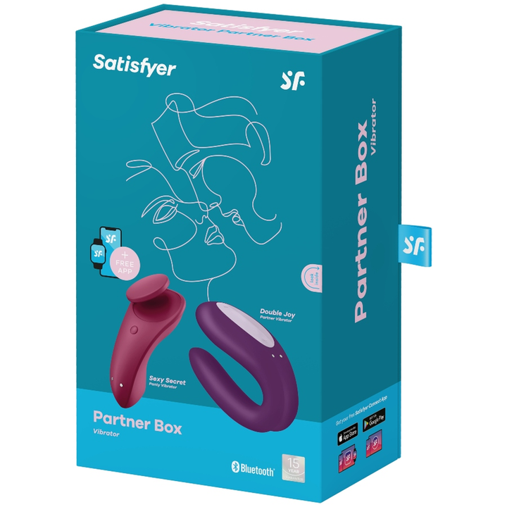 Conjunto Vibradores Para Casal Usb Satisfyer Partner Box 1 Controlo Remoto App