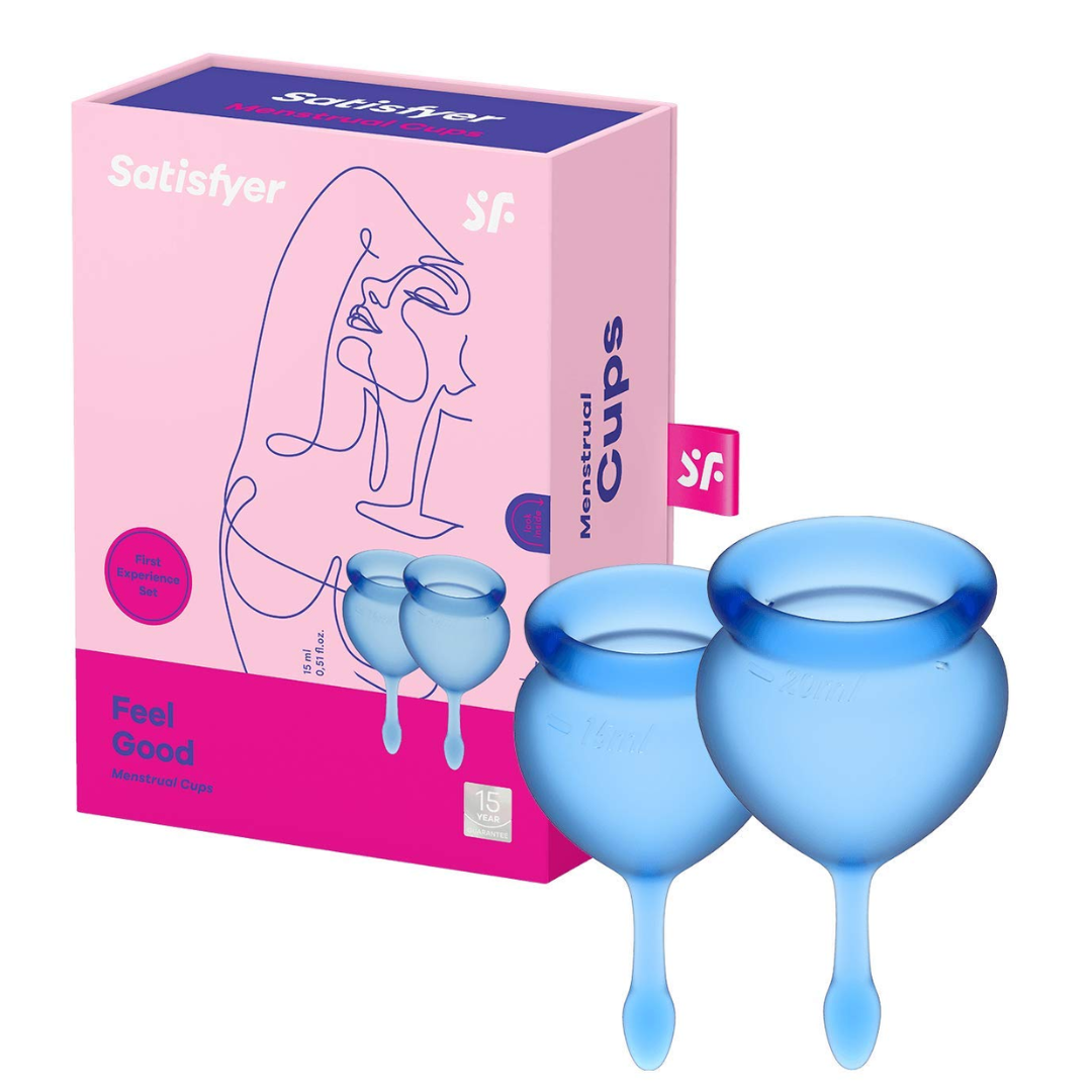 Copo Menstrual Satisfyer Feel Good Azul Escuro 15+ 20 ml