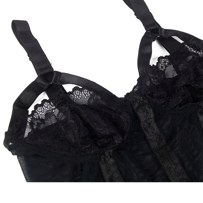 Corpete Subblime Garter Strap Preto
