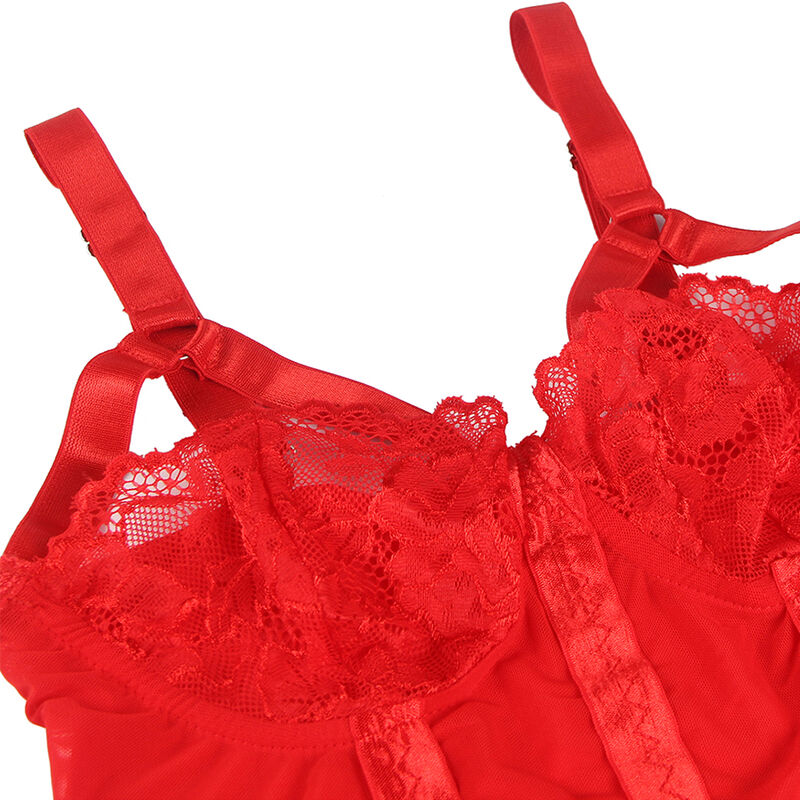 Corpete Subblime Garter Strap Vermelho