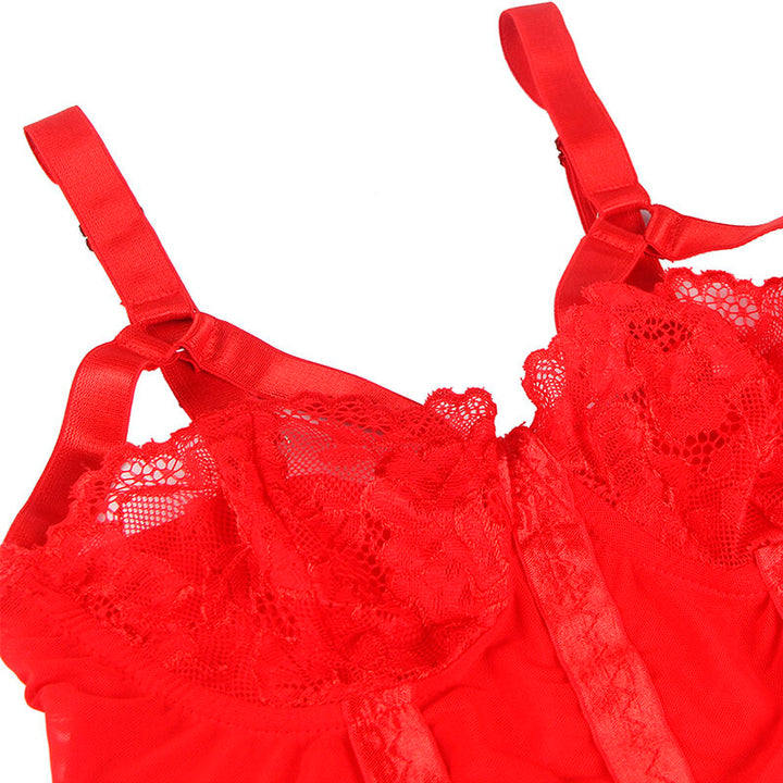Corpete Subblime Garter Strap Vermelho
