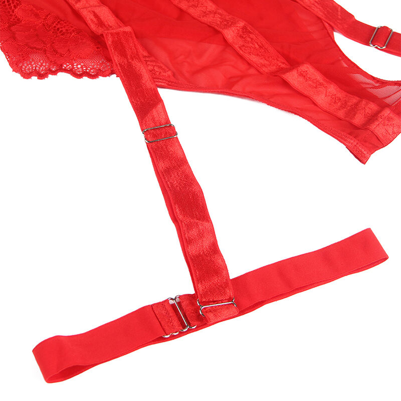 Corpete Subblime Garter Strap Vermelho