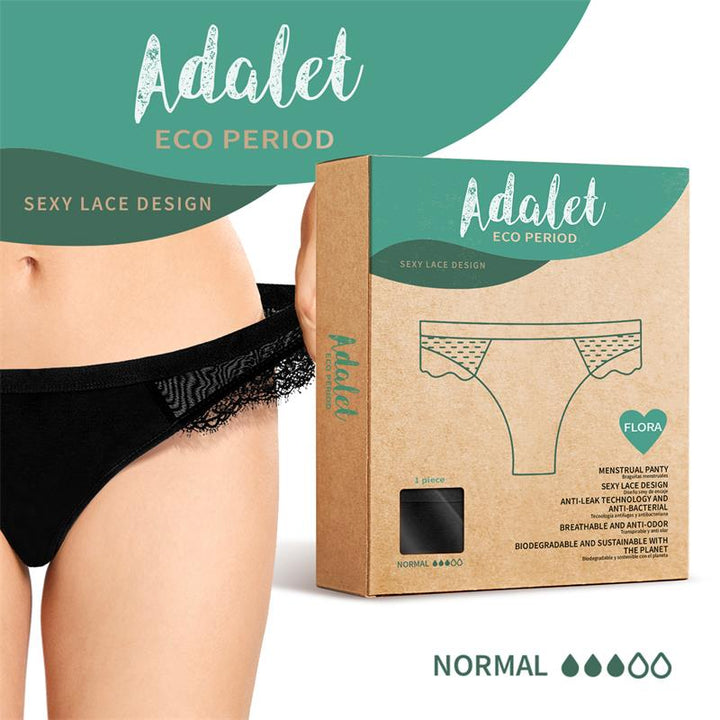 Cuecas Menstruais Eco Fluxo Normal Adalet Flora