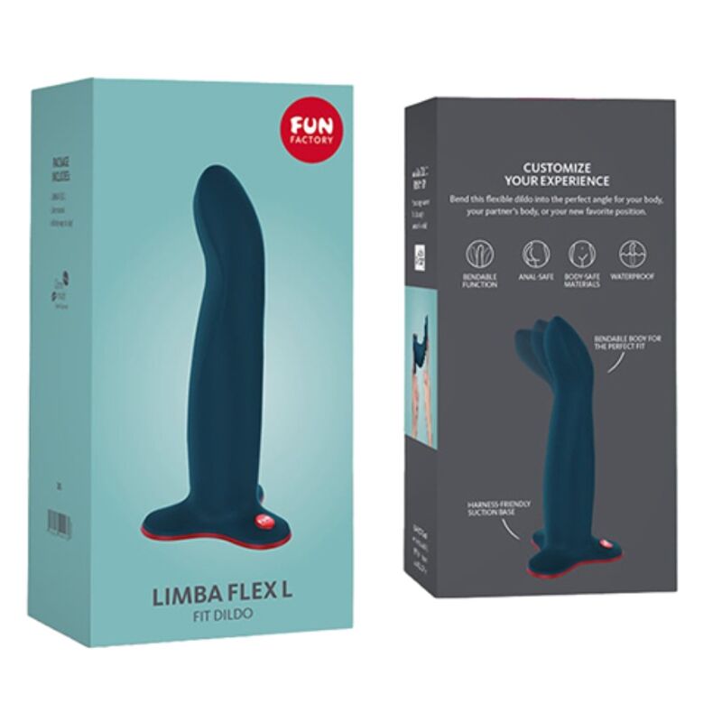 Dildo Articulável Fun Factory Limba Flex L Azul 18x4cm