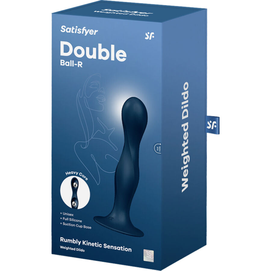 Dildo Bolas Chocalho Satisfyer Double Barr-R Azul 15x4cm