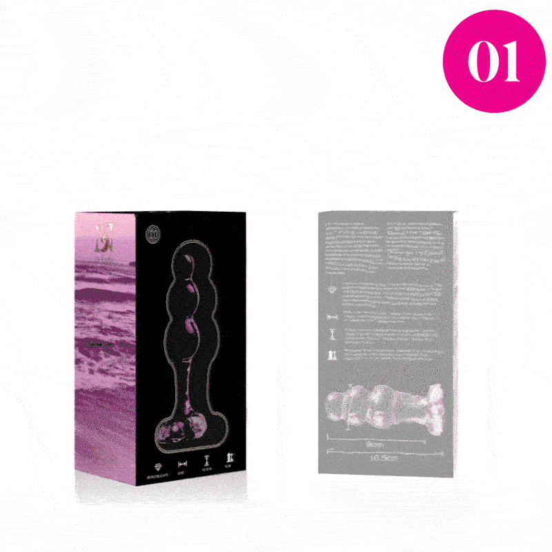 Dildo De Vidro Ibiza N1 Rosa 9x3cm