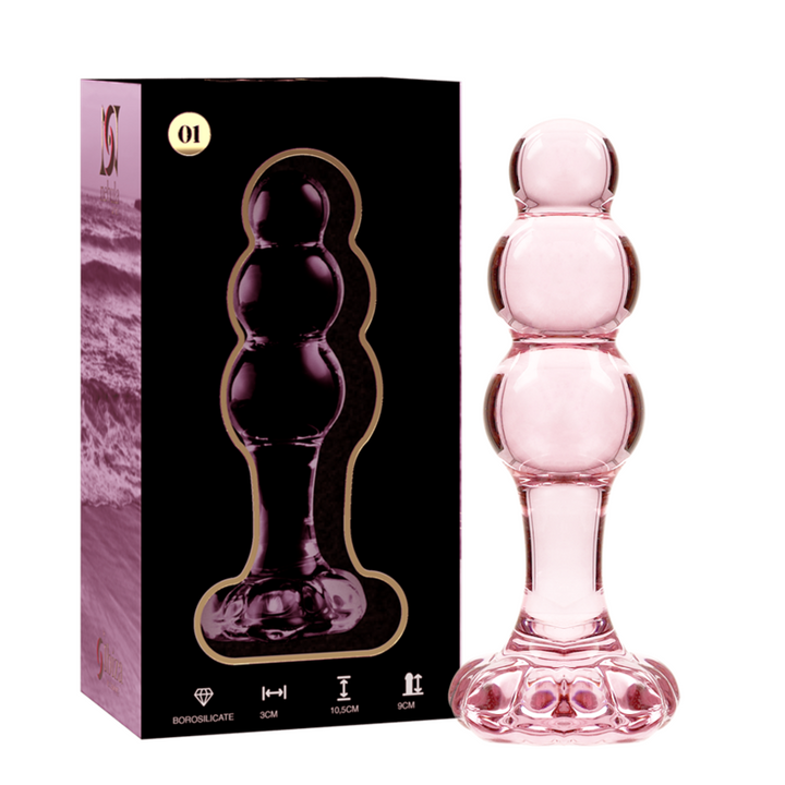 Dildo De Vidro Ibiza N1 Rosa 9x3cm