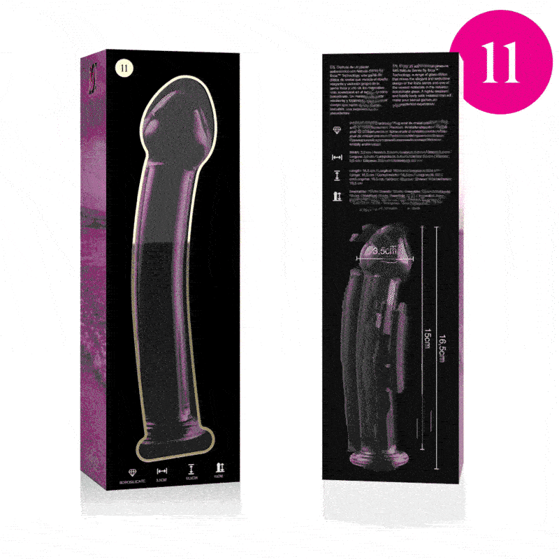 Dildo De Vidro Ibiza N10 Rosa 15x3cm