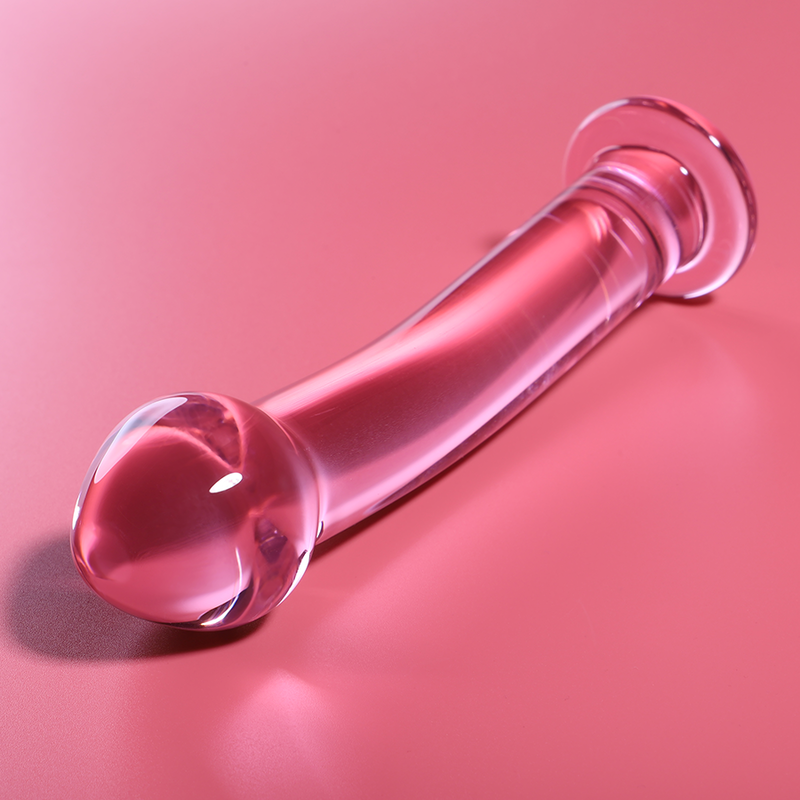Dildo De Vidro Ibiza N10 Rosa 15x3cm