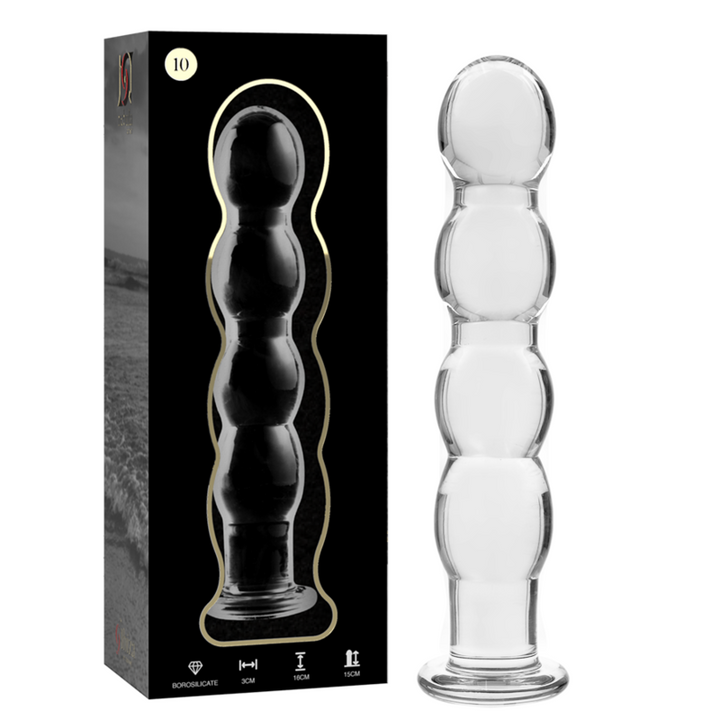 Dildo De Vidro Ibiza N10 Transparente 15x3cm