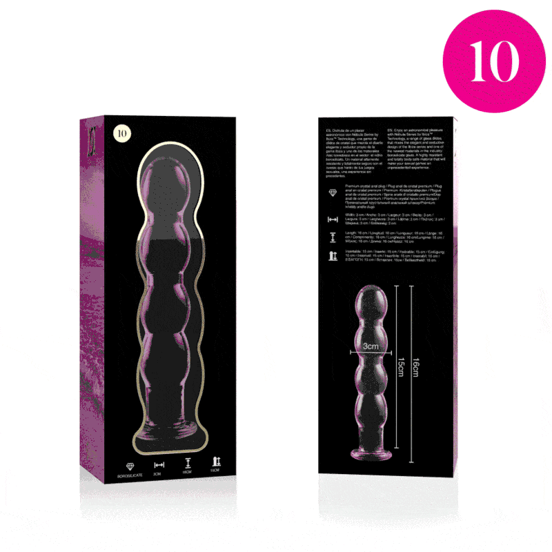 Dildo De Vidro Ibiza N11 Rosa 15x3.5cm
