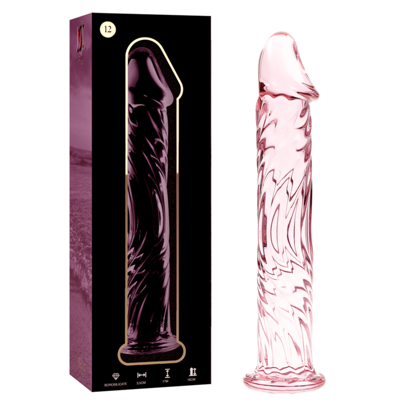 Dildo De Vidro Ibiza N12 Rosa 16x3.5cm