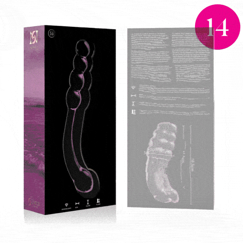 Dildo De Vidro Ibiza N14 Rosa 18.5x3cm