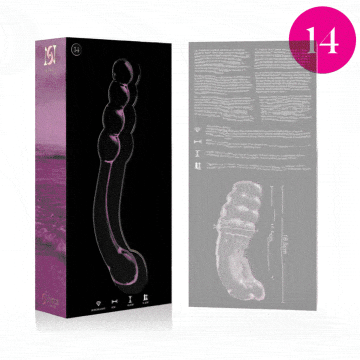 Dildo De Vidro Ibiza N14 Rosa 18.5x3cm