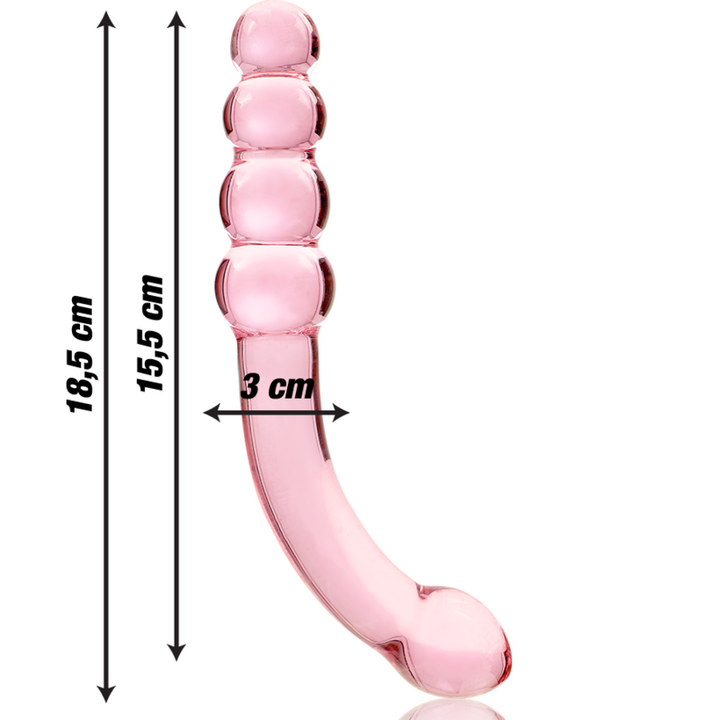 Dildo De Vidro Ibiza N14 Rosa 18.5x3cm
