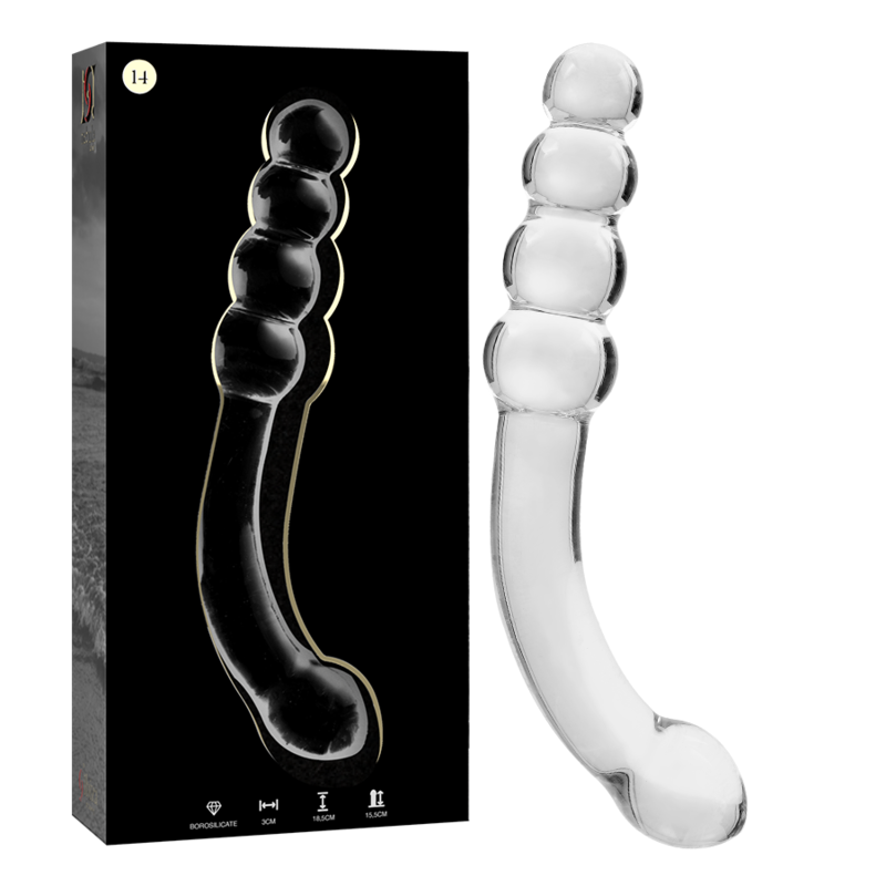 Dildo De Vidro Ibiza N14 Transparente 18.5x3cm