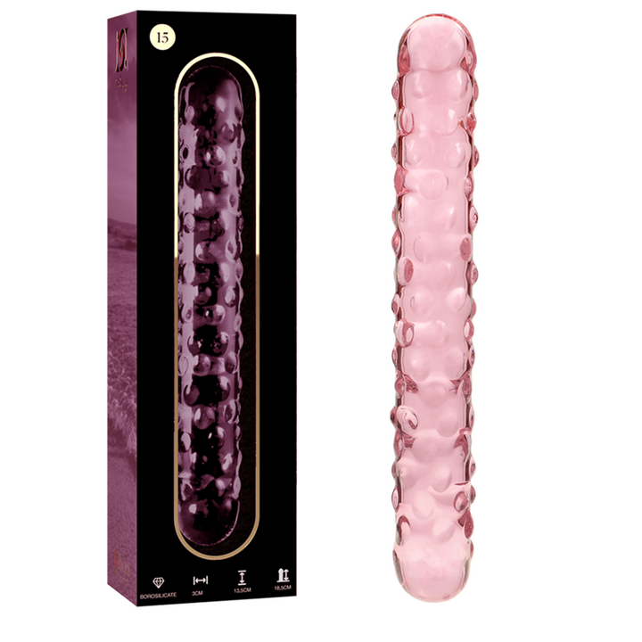 Dildo De Vidro Ibiza N15 Rosa 18.5x3cm