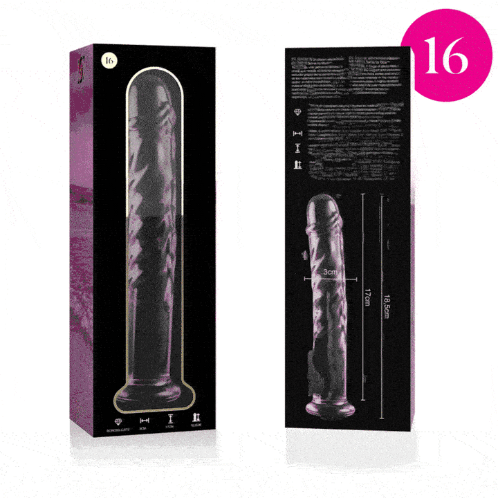 Dildo De Vidro Ibiza N16 Rosa 18.5x3cm