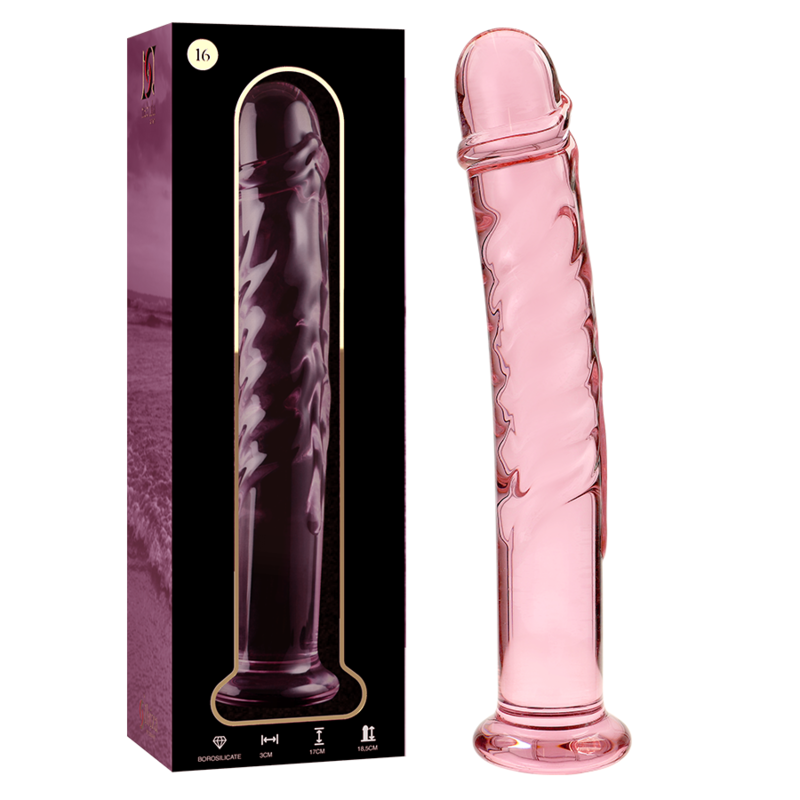 Dildo De Vidro Ibiza N16 Rosa 18.5x3cm