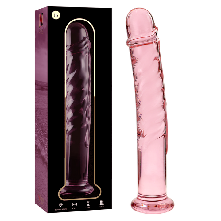 Dildo De Vidro Ibiza N16 Rosa 18.5x3cm