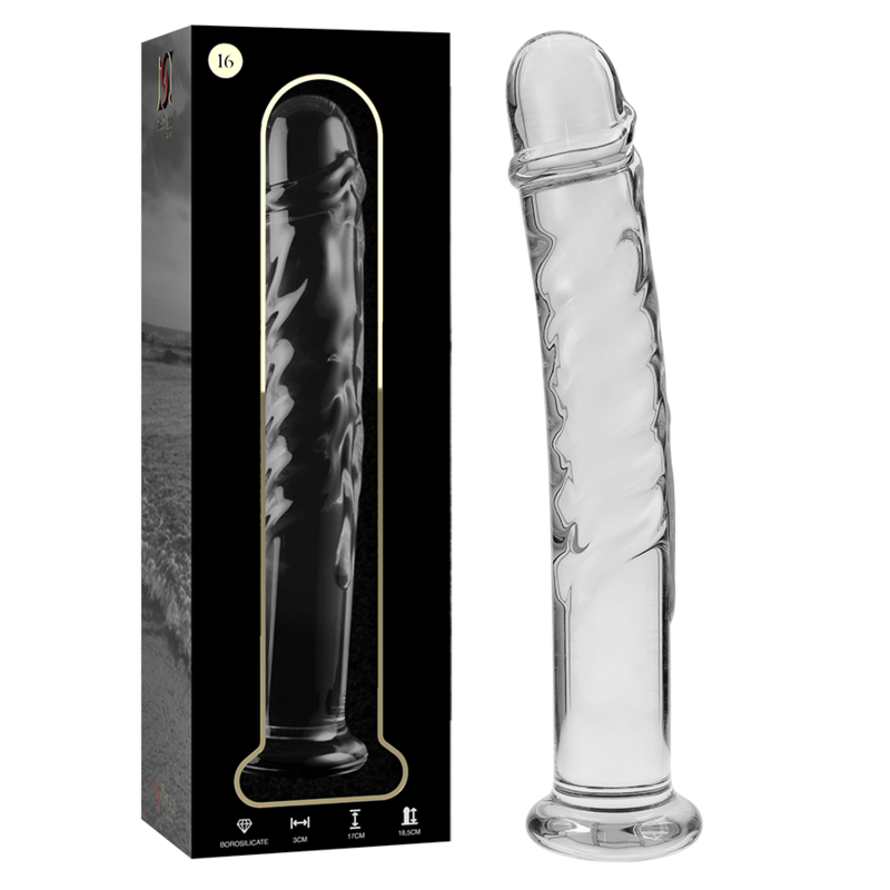 Dildo De Vidro Ibiza N16 Transparente 18.5x3cm