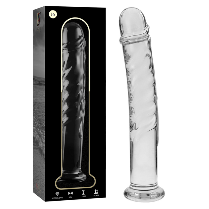 Dildo De Vidro Ibiza N16 Transparente 18.5x3cm