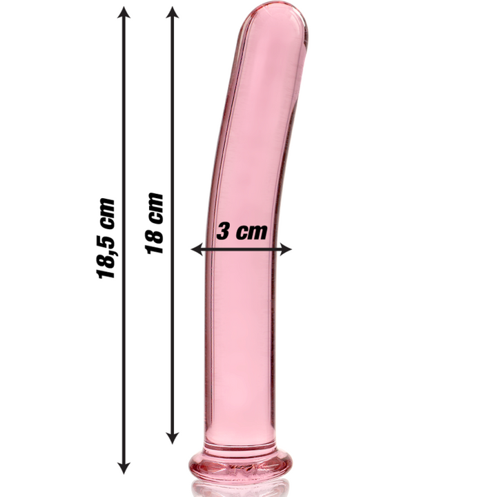 Dildo De Vidro Ibiza N17 Rosa 18.5x3cm