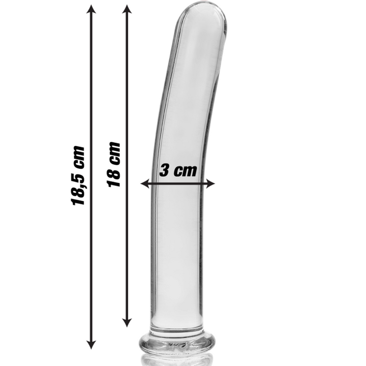 Dildo De Vidro Ibiza N17 Transparente 18.5x3cm