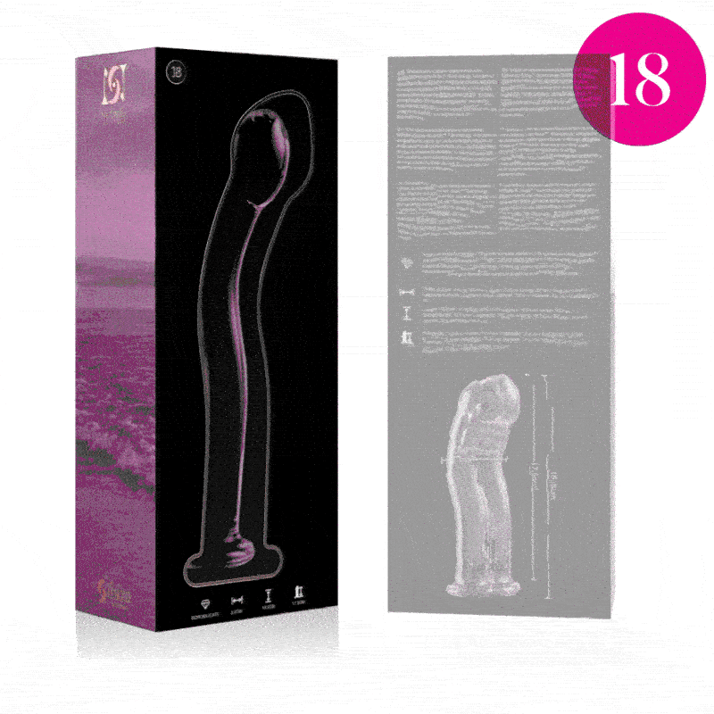 Dildo De Vidro Ibiza N18 Rosa 18.5x3.5cm