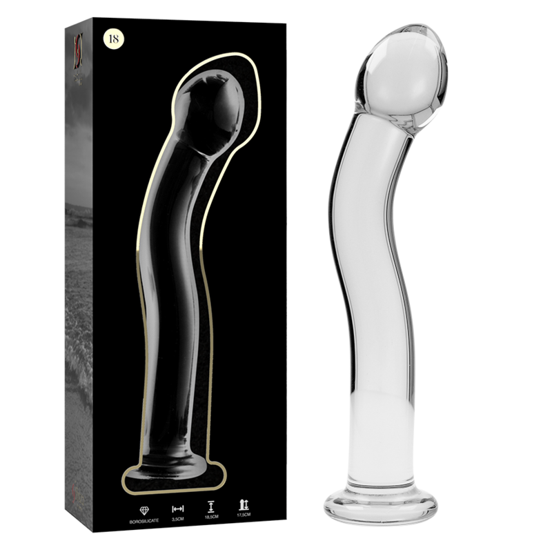 Dildo De Vidro Ibiza N18 Transparente 18.5x3.5cm
