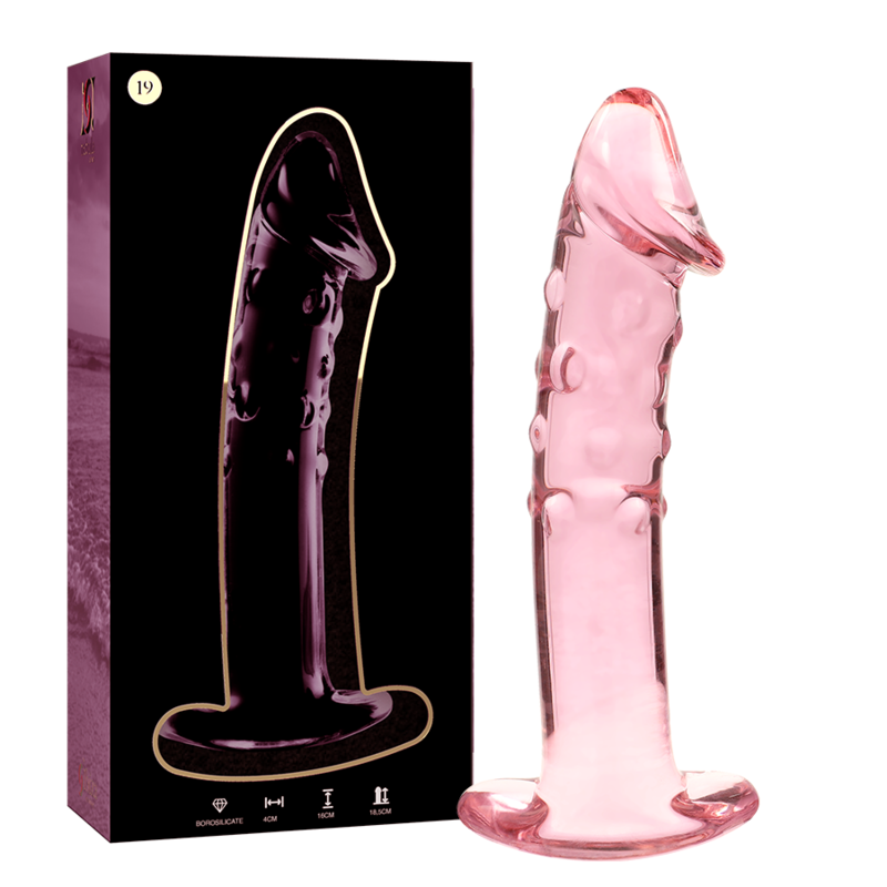 Dildo De Vidro Ibiza N19 Rosa 18.5x4cm