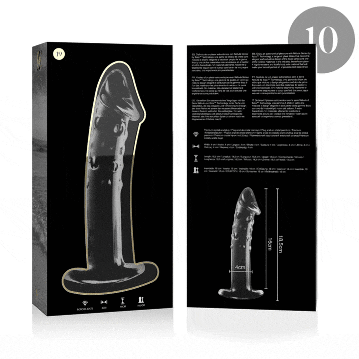 Dildo De Vidro Ibiza N19 Transparente 18.5x4cm