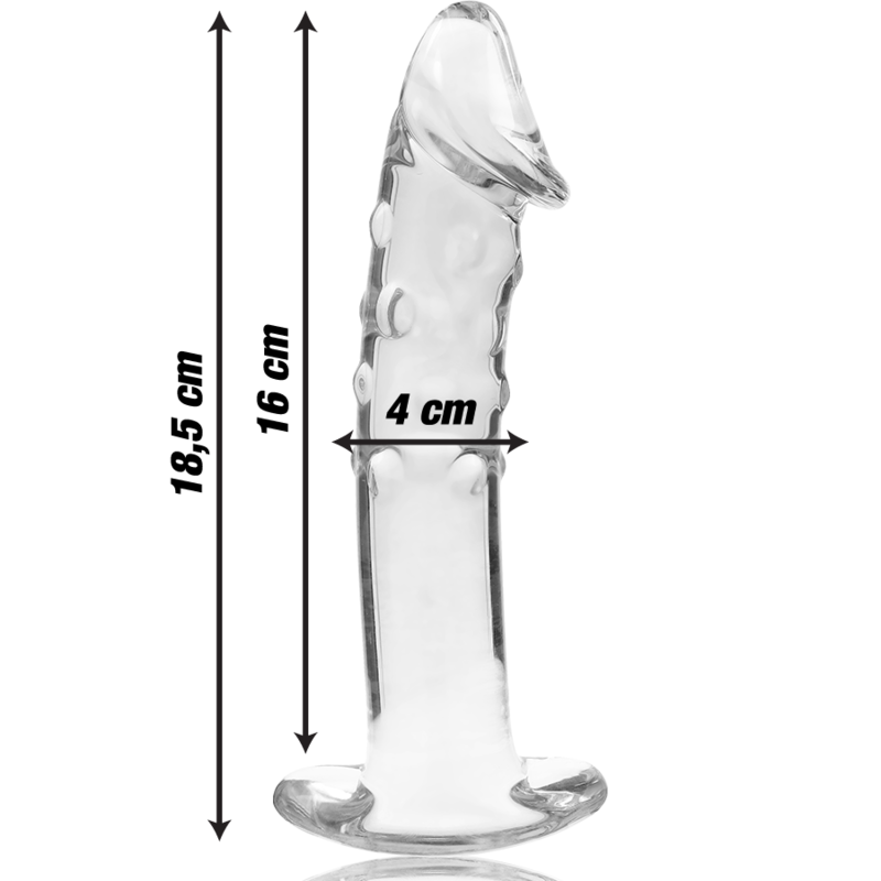 Dildo De Vidro Ibiza N19 Transparente 18.5x4cm