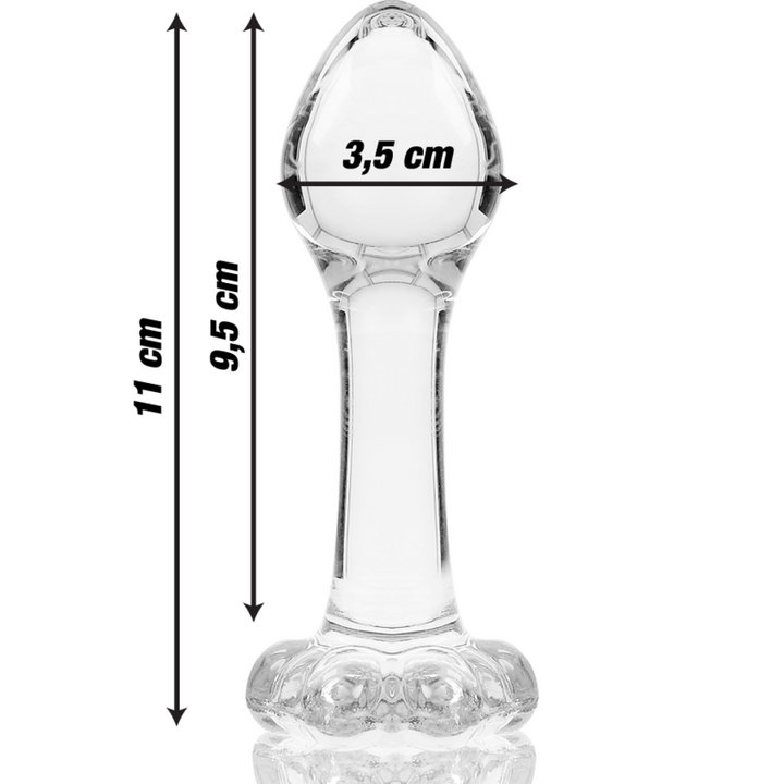Dildo De Vidro Ibiza N2 Transparente 9.5x3.5cm