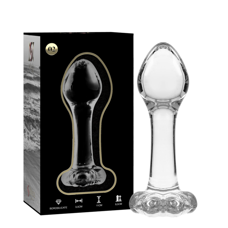 Dildo De Vidro Ibiza N2 Transparente 9.5x3.5cm