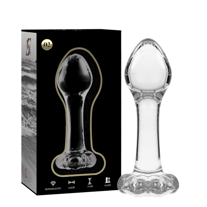 Dildo De Vidro Ibiza N2 Transparente 9.5x3.5cm