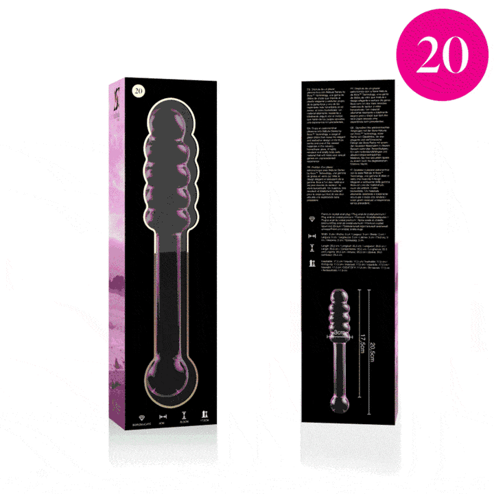 Dildo De Vidro Ibiza N20 Rosa 20.5x3cm