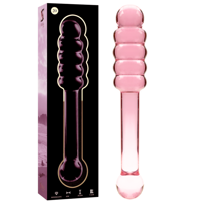 Dildo De Vidro Ibiza N20 Rosa 20.5x3cm