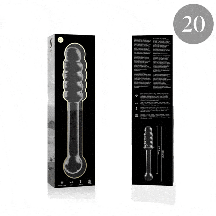 Dildo De Vidro Ibiza N20 Transparente 20.5x3cm