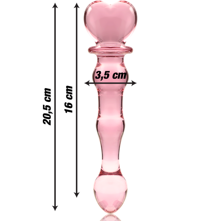 Dildo De Vidro Ibiza N21 Rosa 20.5x3.5cm