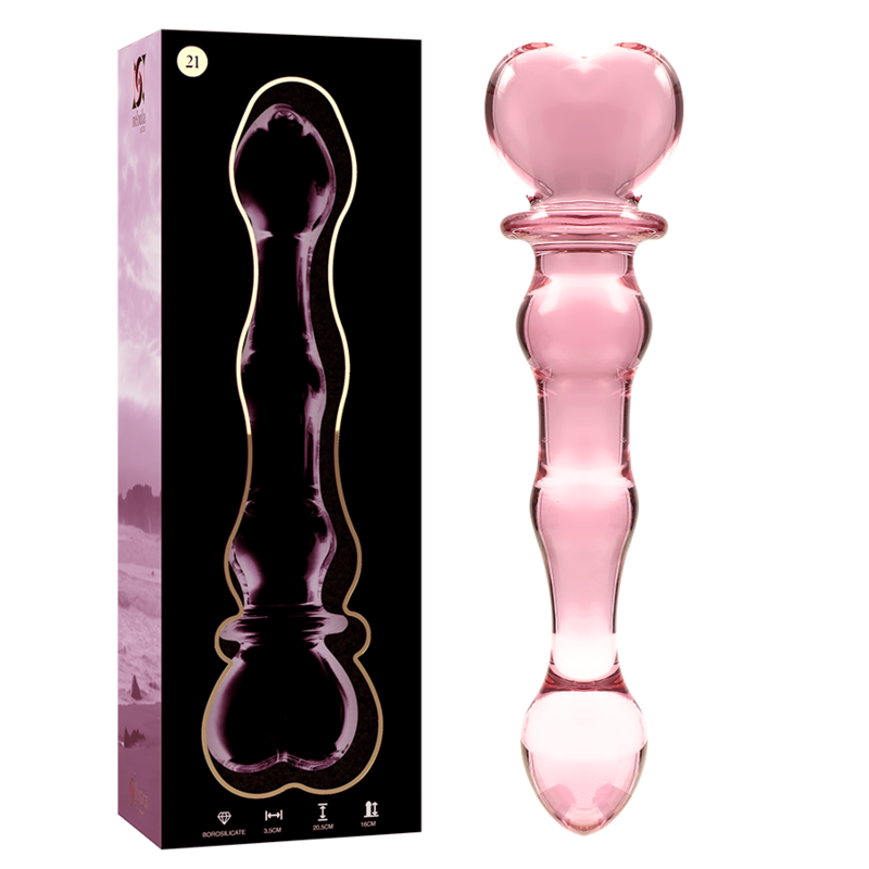 Dildo De Vidro Ibiza N21 Rosa 20.5x3.5cm