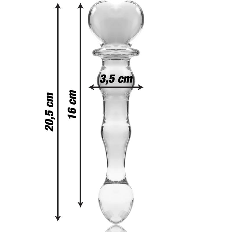 Dildo De Vidro Ibiza N21 Transparente 20.5x3.5cm