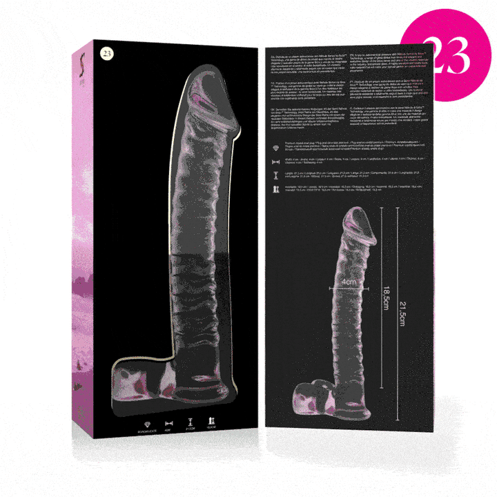 Dildo De Vidro Ibiza N23 Rosa 21.5x4cm