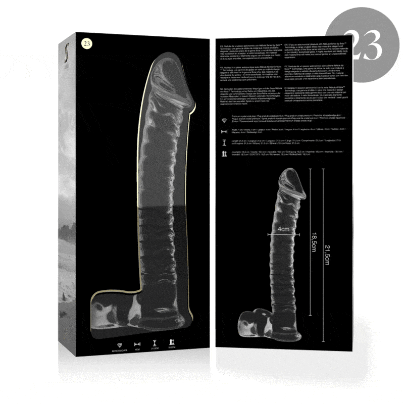 Dildo De Vidro Ibiza N23 Transparente 21.5x4cm