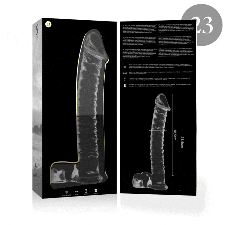 Dildo De Vidro Ibiza N23 Transparente 21.5x4cm