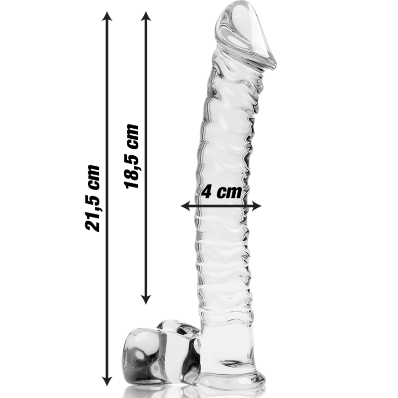 Dildo De Vidro Ibiza N23 Transparente 21.5x4cm