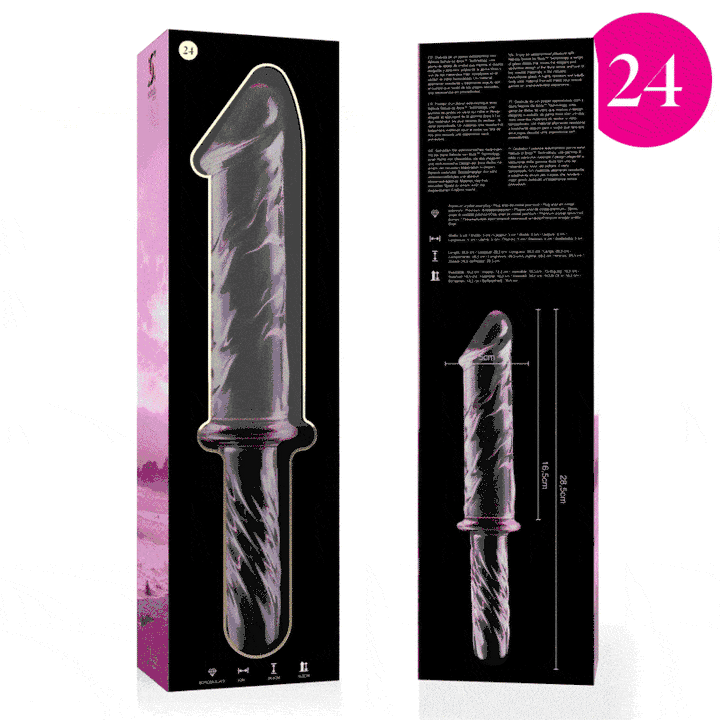 Dildo De Vidro Ibiza N24 Rosa 28.5x5cm